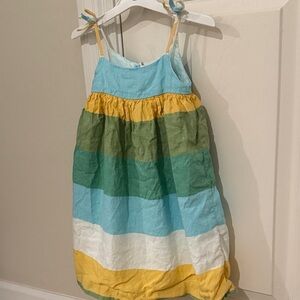GAP Kids Dress in Blue, Green, Yellow, and White
